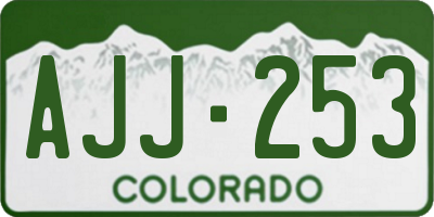 CO license plate AJJ253