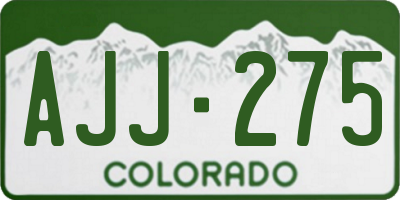 CO license plate AJJ275