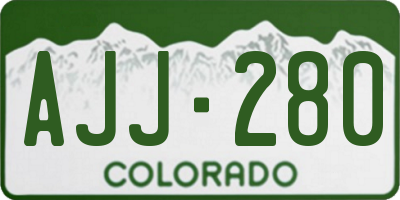 CO license plate AJJ280
