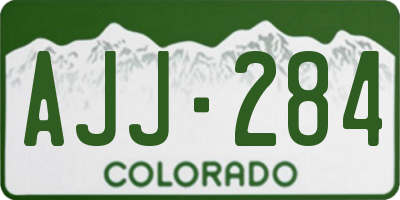 CO license plate AJJ284