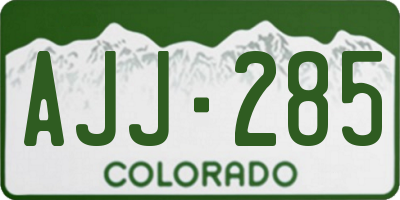 CO license plate AJJ285