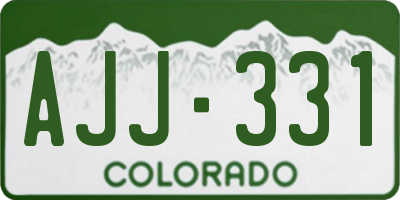 CO license plate AJJ331