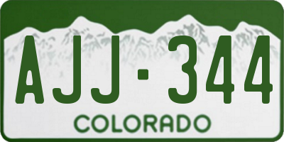 CO license plate AJJ344