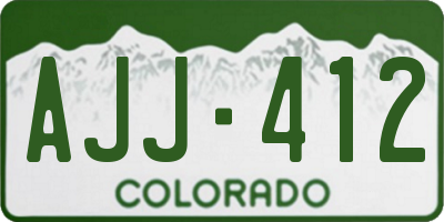 CO license plate AJJ412