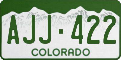 CO license plate AJJ422