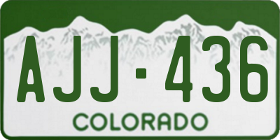CO license plate AJJ436
