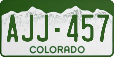 CO license plate AJJ457