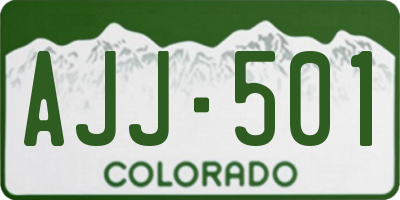 CO license plate AJJ501