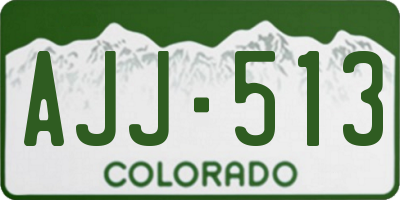 CO license plate AJJ513