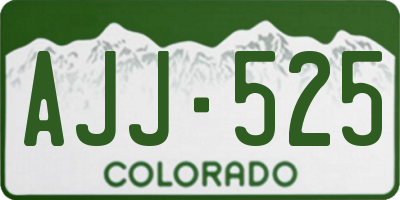 CO license plate AJJ525