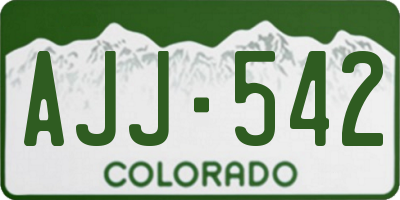 CO license plate AJJ542