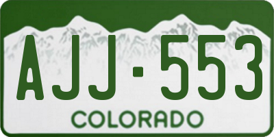 CO license plate AJJ553