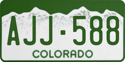 CO license plate AJJ588