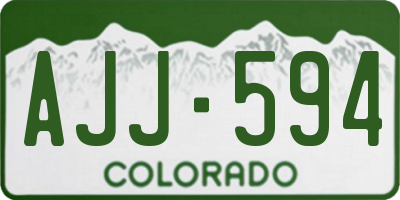 CO license plate AJJ594