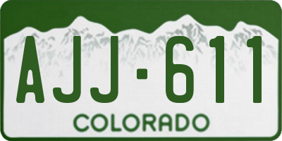 CO license plate AJJ611