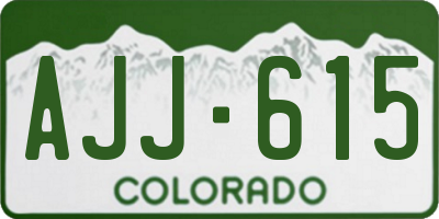 CO license plate AJJ615