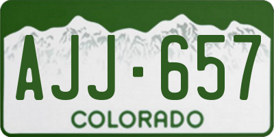 CO license plate AJJ657