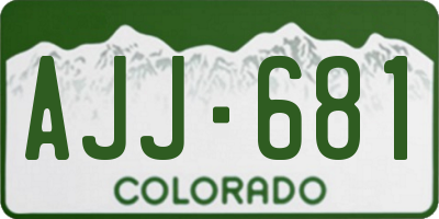 CO license plate AJJ681