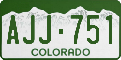CO license plate AJJ751