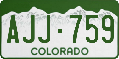 CO license plate AJJ759