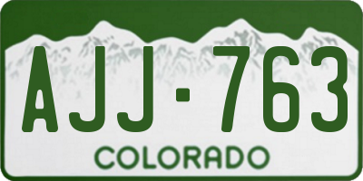 CO license plate AJJ763