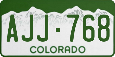 CO license plate AJJ768