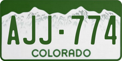 CO license plate AJJ774