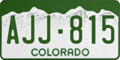 CO license plate AJJ815