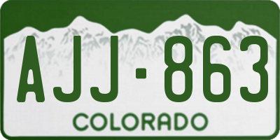 CO license plate AJJ863