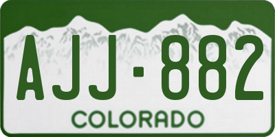 CO license plate AJJ882