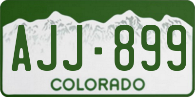 CO license plate AJJ899
