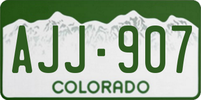 CO license plate AJJ907