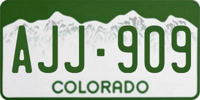 CO license plate AJJ909