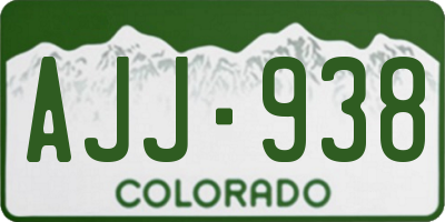 CO license plate AJJ938
