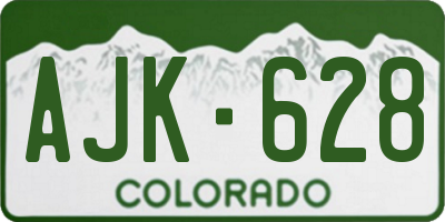 CO license plate AJK628