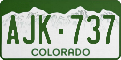 CO license plate AJK737