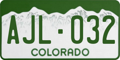 CO license plate AJL032