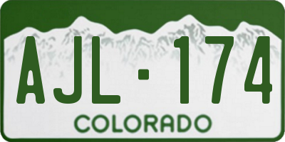 CO license plate AJL174