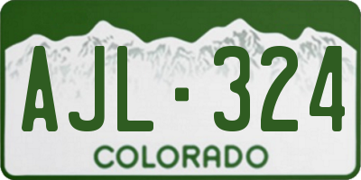 CO license plate AJL324
