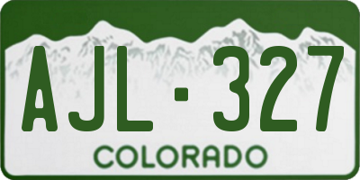 CO license plate AJL327