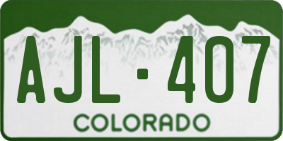 CO license plate AJL407