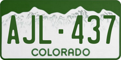 CO license plate AJL437