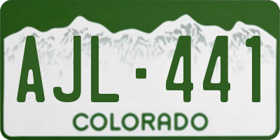 CO license plate AJL441