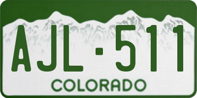 CO license plate AJL511
