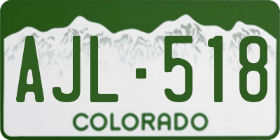 CO license plate AJL518