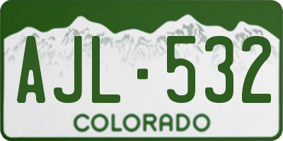 CO license plate AJL532