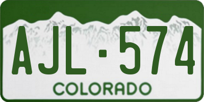 CO license plate AJL574