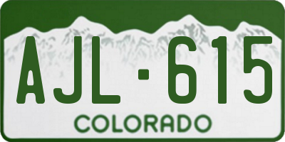 CO license plate AJL615