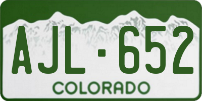 CO license plate AJL652