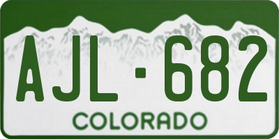 CO license plate AJL682